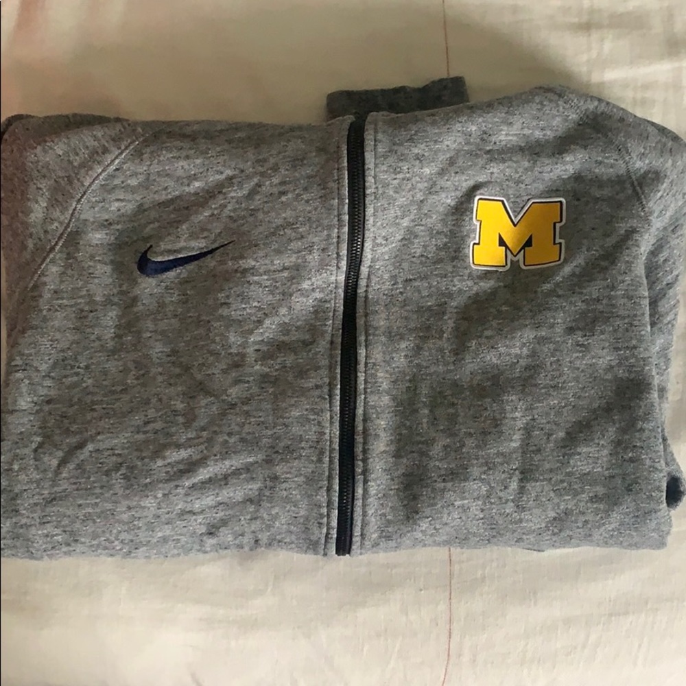 Nike Mens XXL Grey Michigan Zip Up